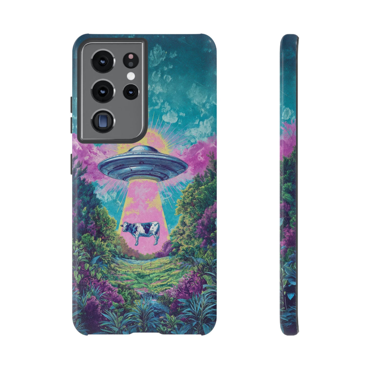 Vintage Alien UFO Graphic Tough Phone Cases