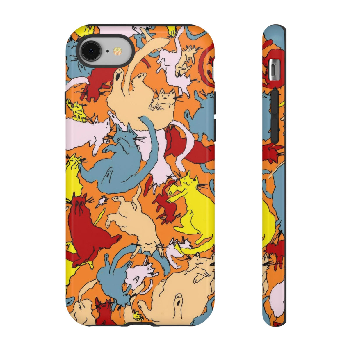 Aesthetic Cats Case - Vintage Kitty Graphic Tough Phone Cases