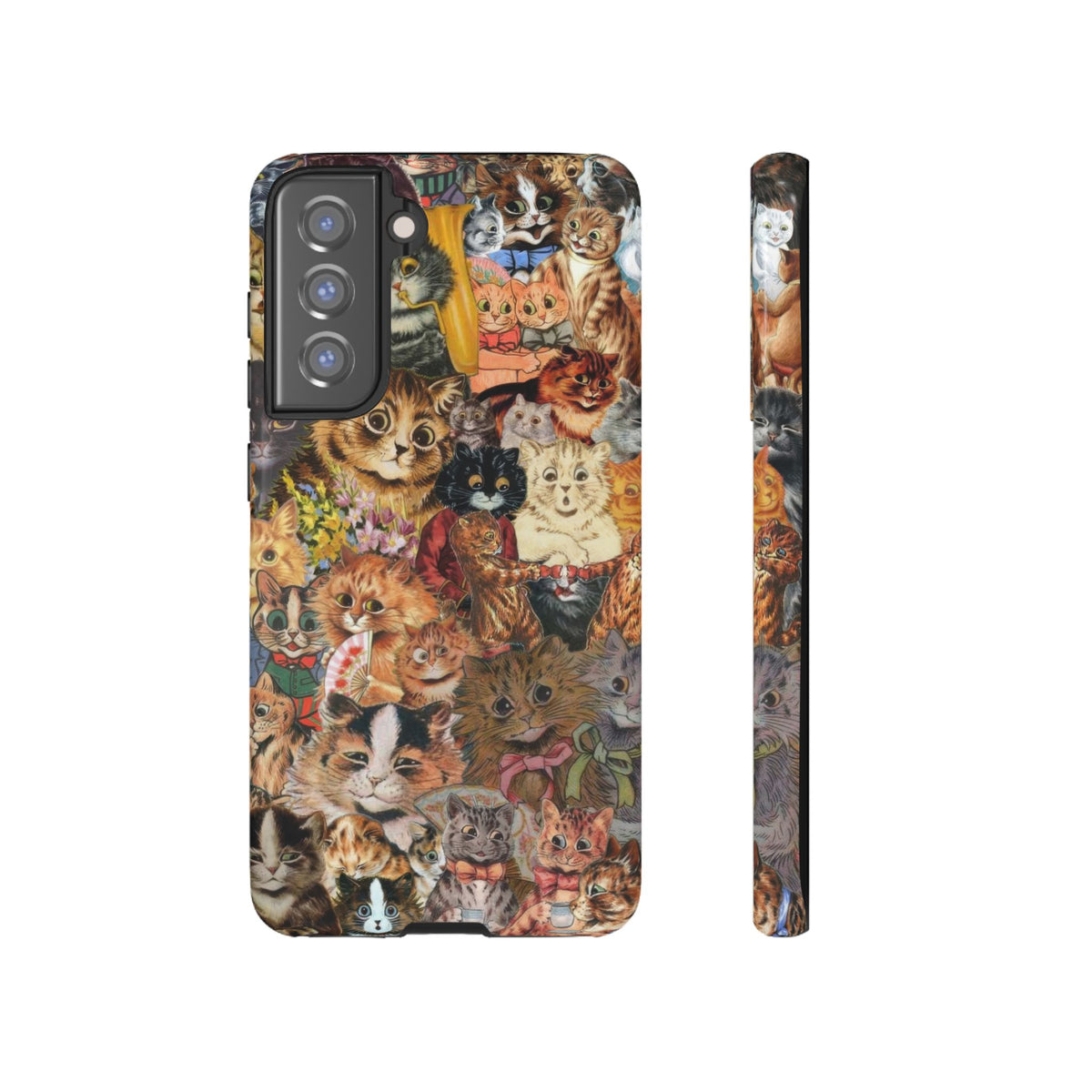 Aesthetic Cats Case - Vintage Kitty Graphic Tough Phone Cases