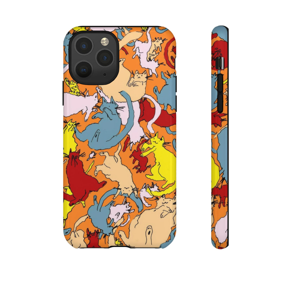 Aesthetic Cats Case - Vintage Kitty Graphic Tough Phone Cases
