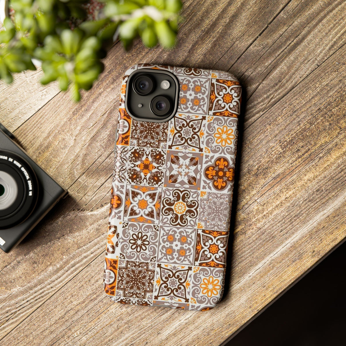 Vintage Mosaic Tile Graphic Tough Phone Cases