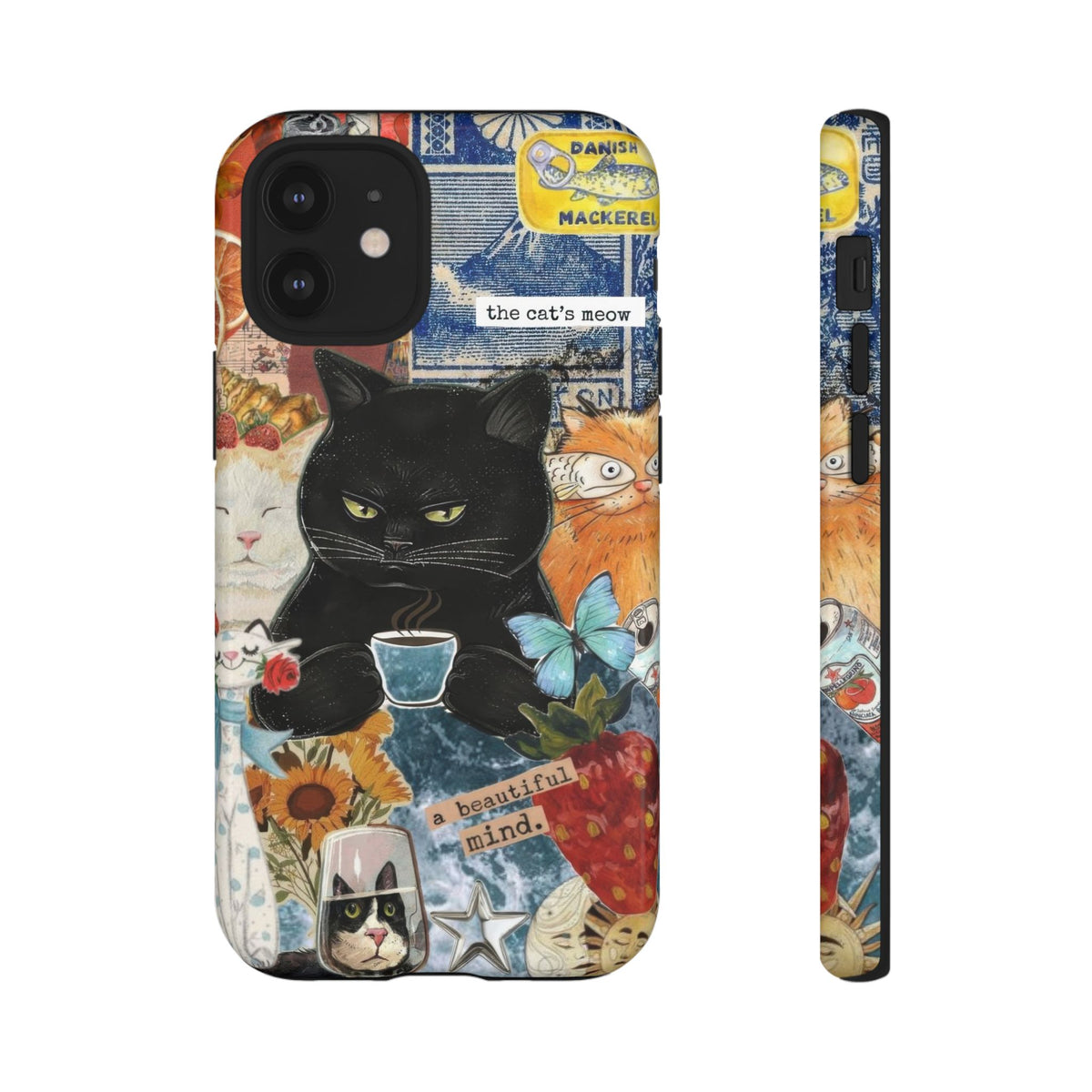Aesthetic Cats Case - Vintage Kitty Graphic Tough Phone Cases