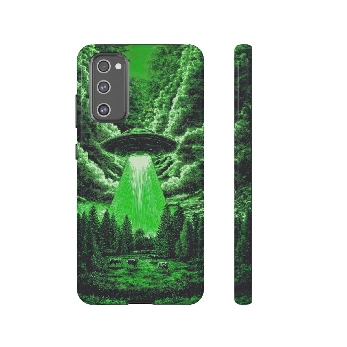 Vintage Alien UFO Graphic Tough Phone Cases