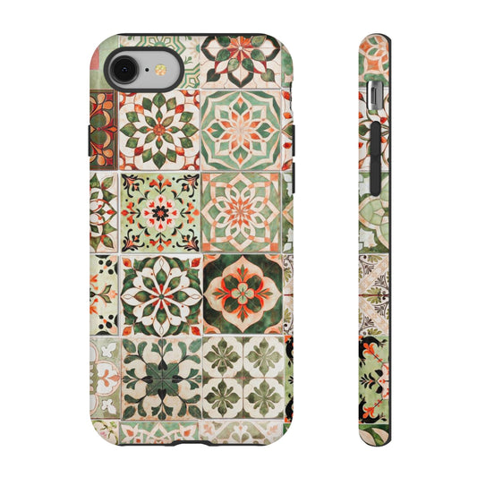 Vintage Mosaic Tile Graphic Tough Phone Cases