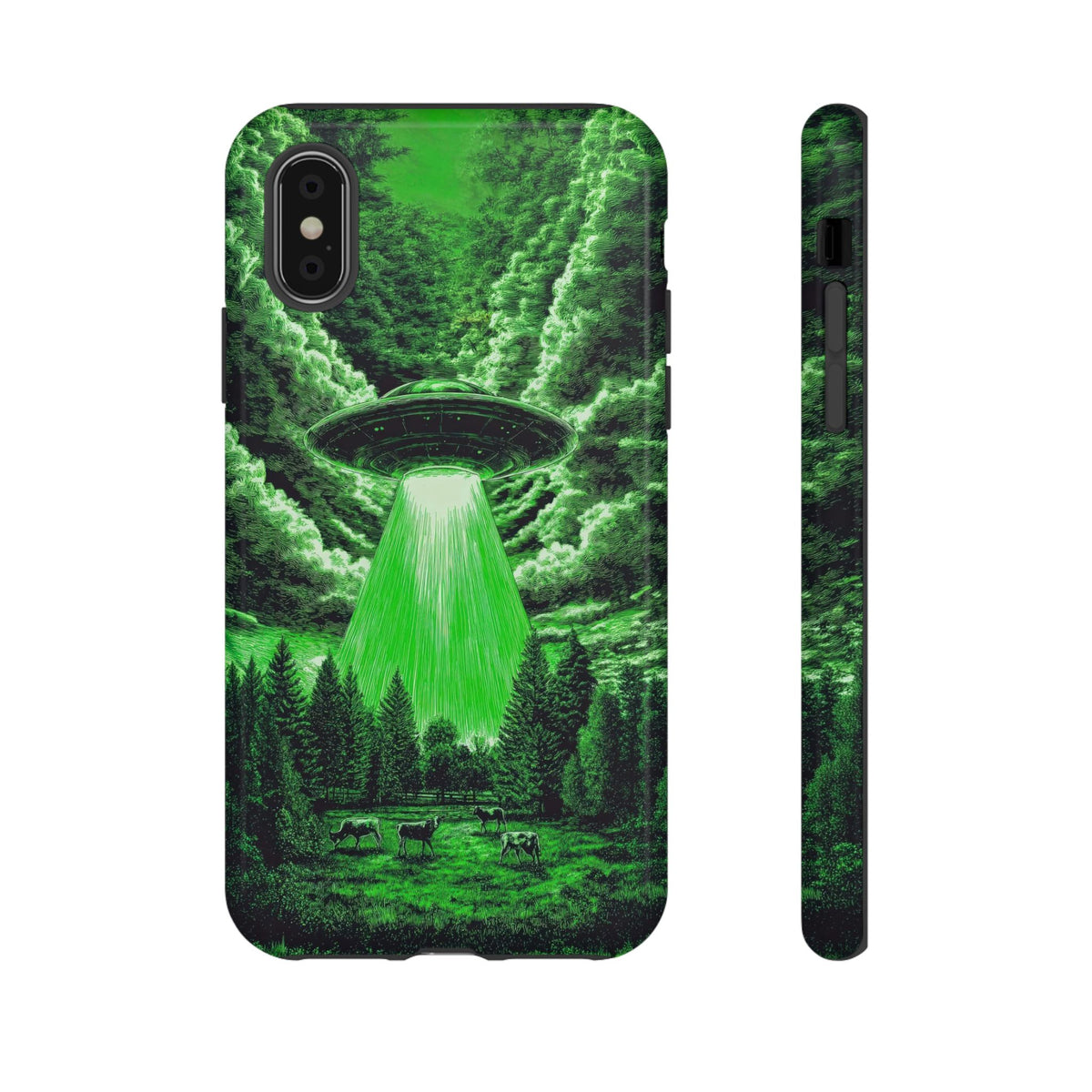 Vintage Alien UFO Graphic Tough Phone Cases