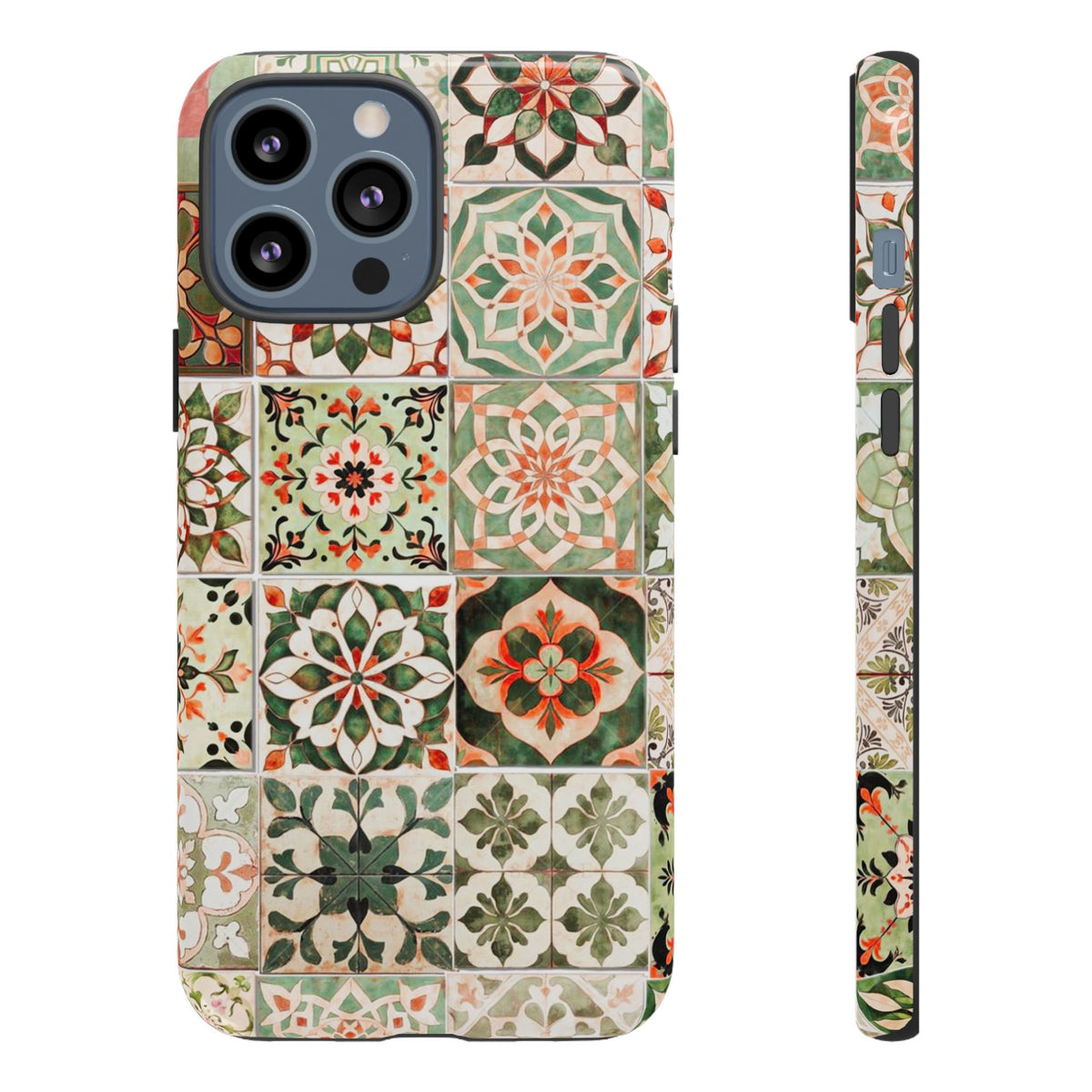 Vintage Mosaic Tile Graphic Tough Phone Cases