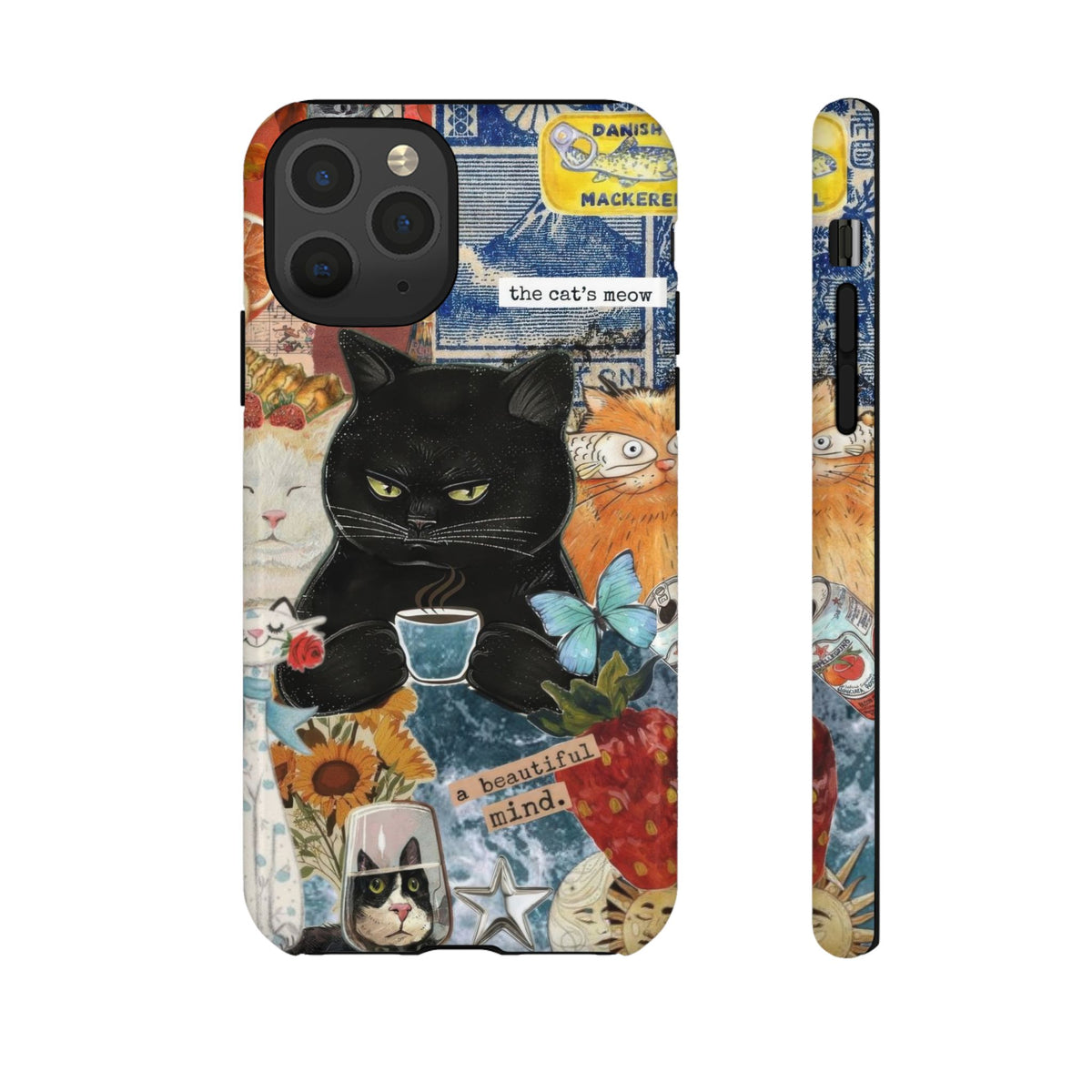 Aesthetic Cats Case - Vintage Kitty Graphic Tough Phone Cases
