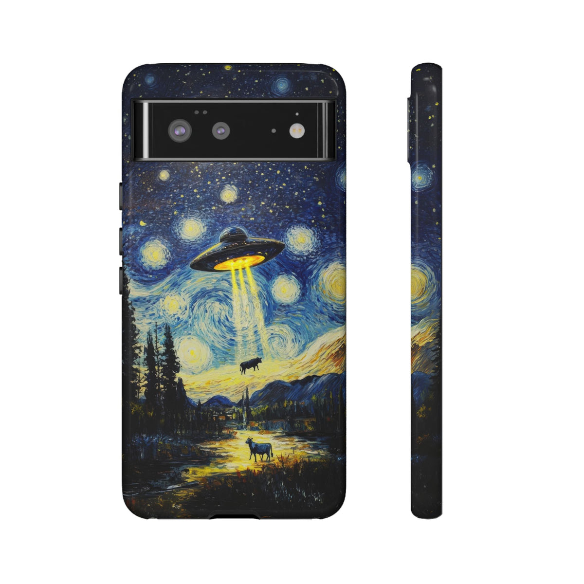 Vintage Alien UFO Graphic Tough Phone Cases