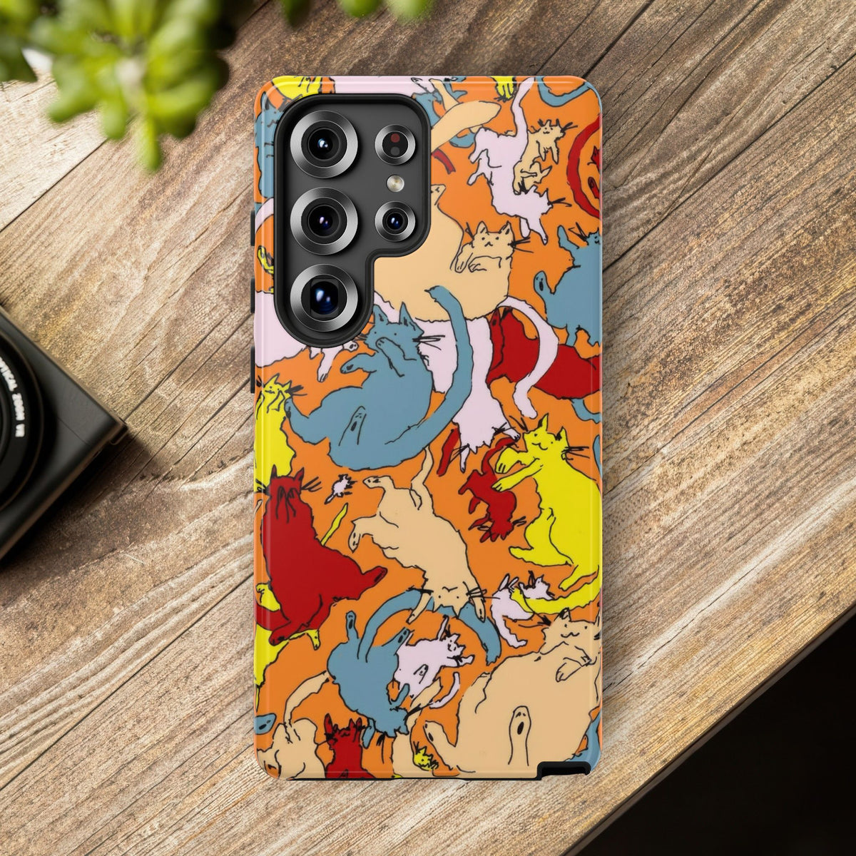 Aesthetic Cats Case - Vintage Kitty Graphic Tough Phone Cases