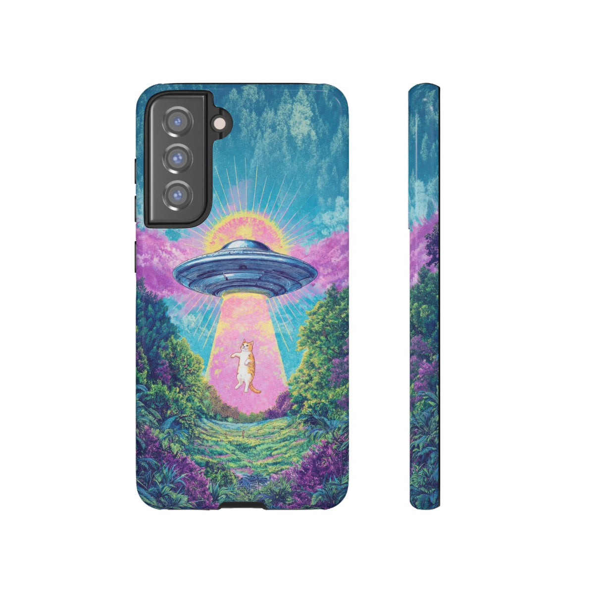 Vintage Alien UFO Graphic Tough Phone Cases