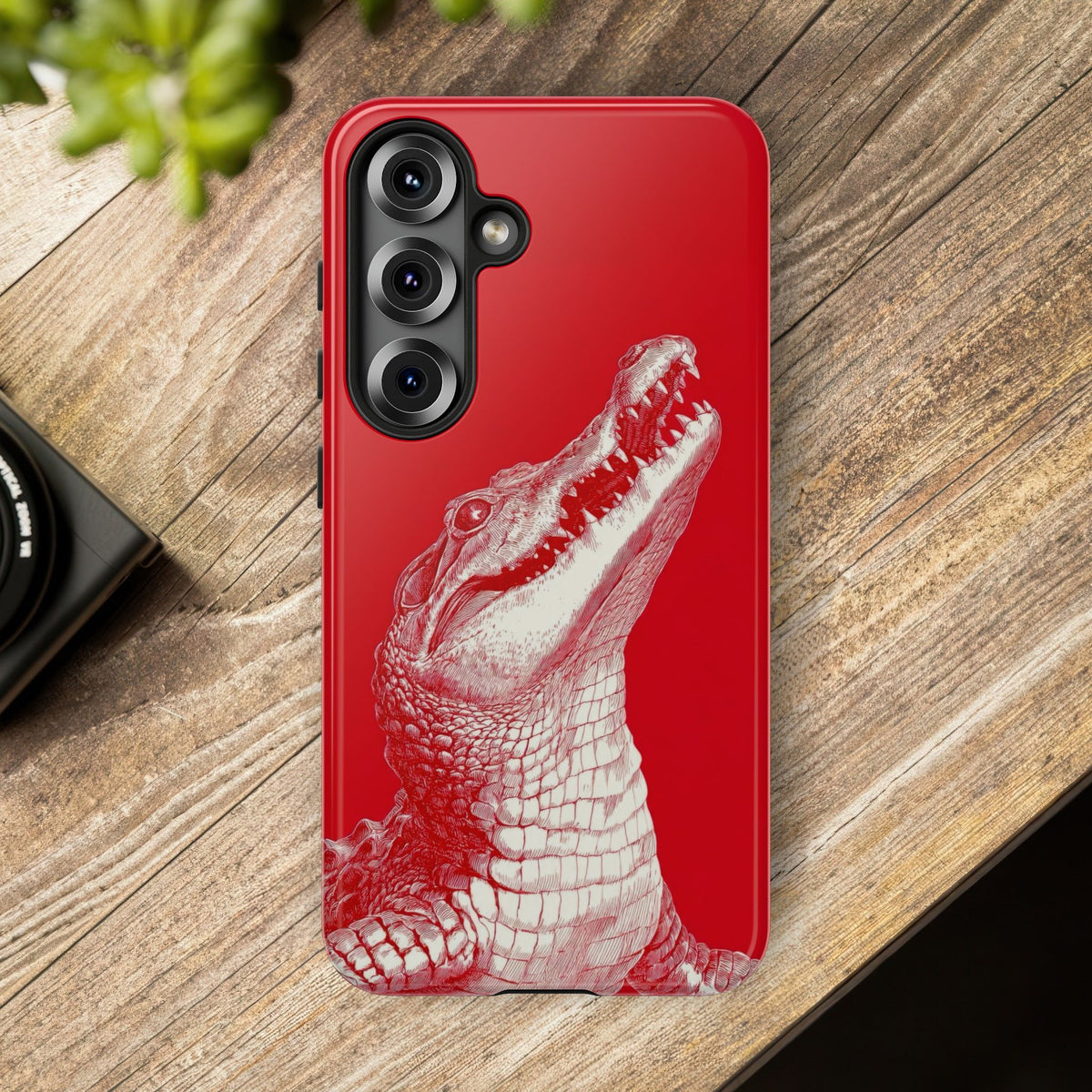 The Crocodile - Etching Style Series Graphic Tough Phone Cases