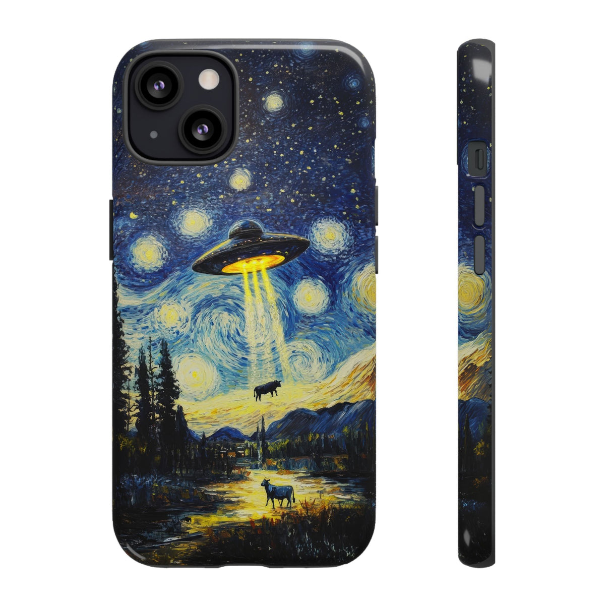 Vintage Alien UFO Graphic Tough Phone Cases