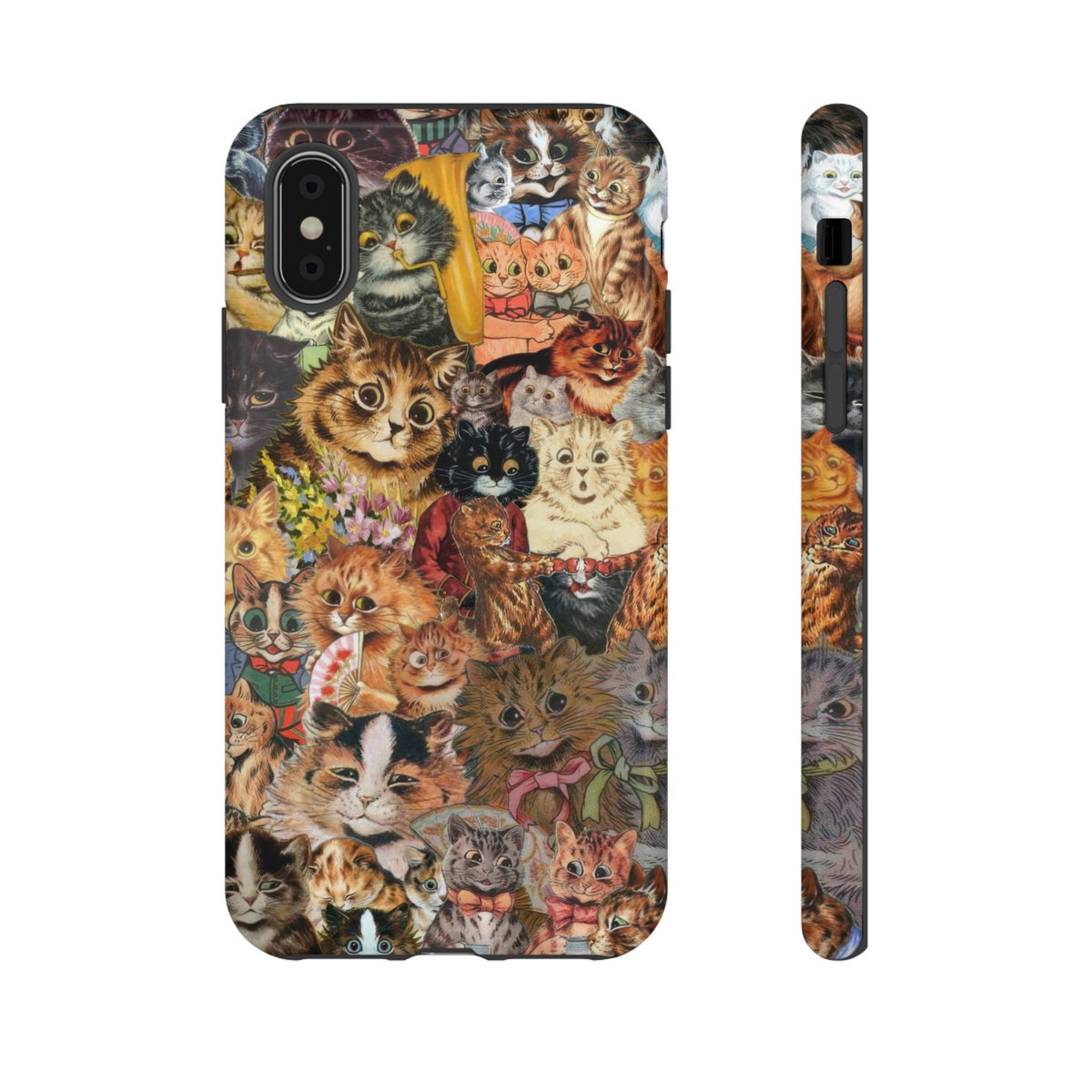 Aesthetic Cats Case - Vintage Kitty Graphic Tough Phone Cases