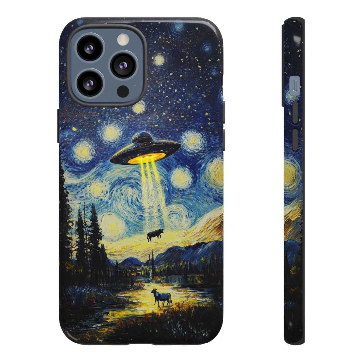 Vintage Alien UFO Graphic Tough Phone Cases