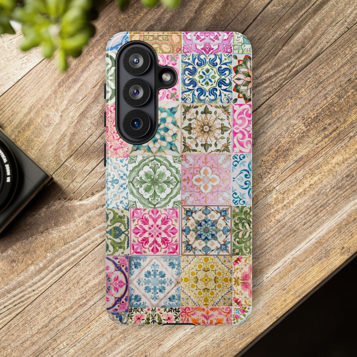 Vintage Mosaic Tile Graphic Tough Phone Cases