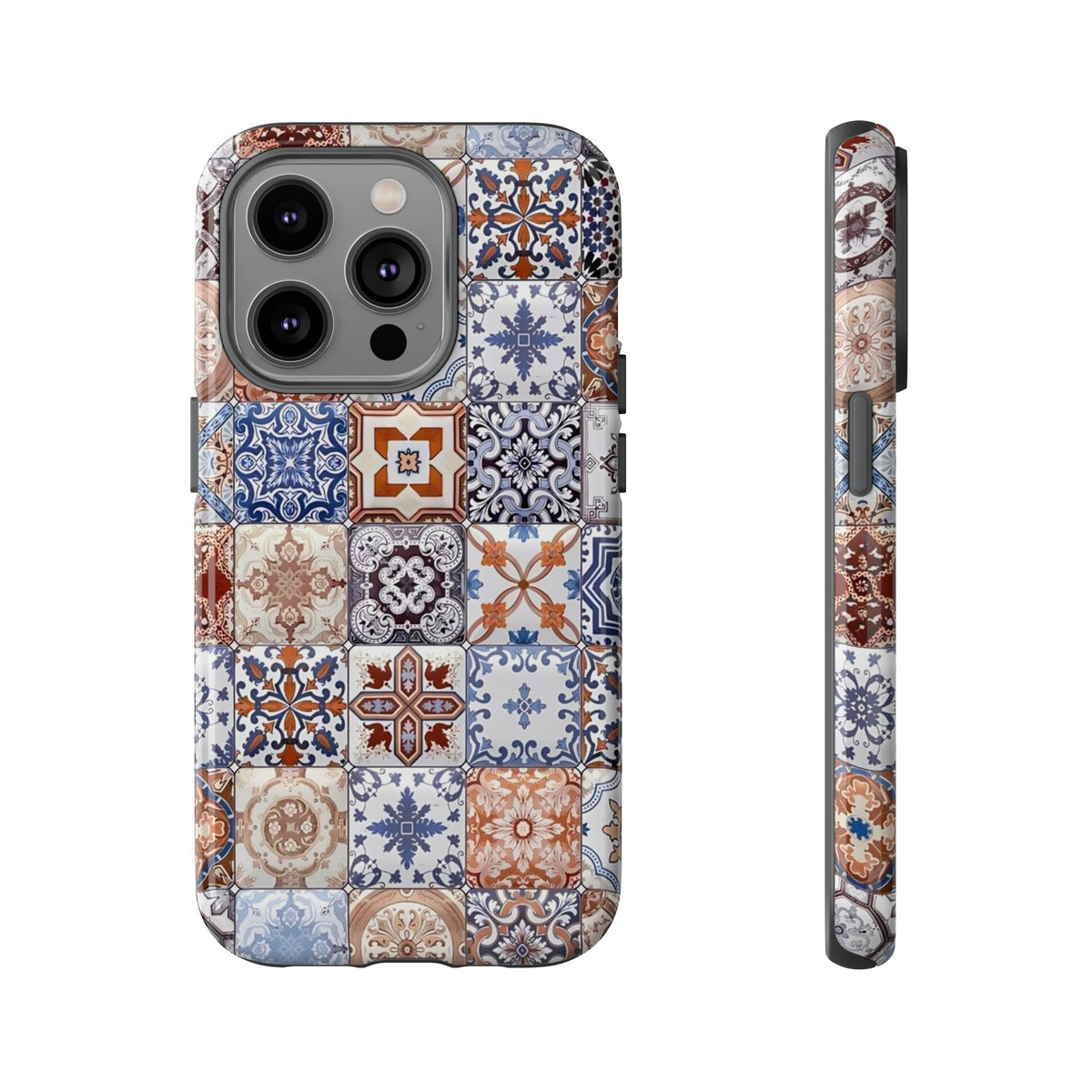 Vintage Mosaic Tile Graphic Tough Phone Cases