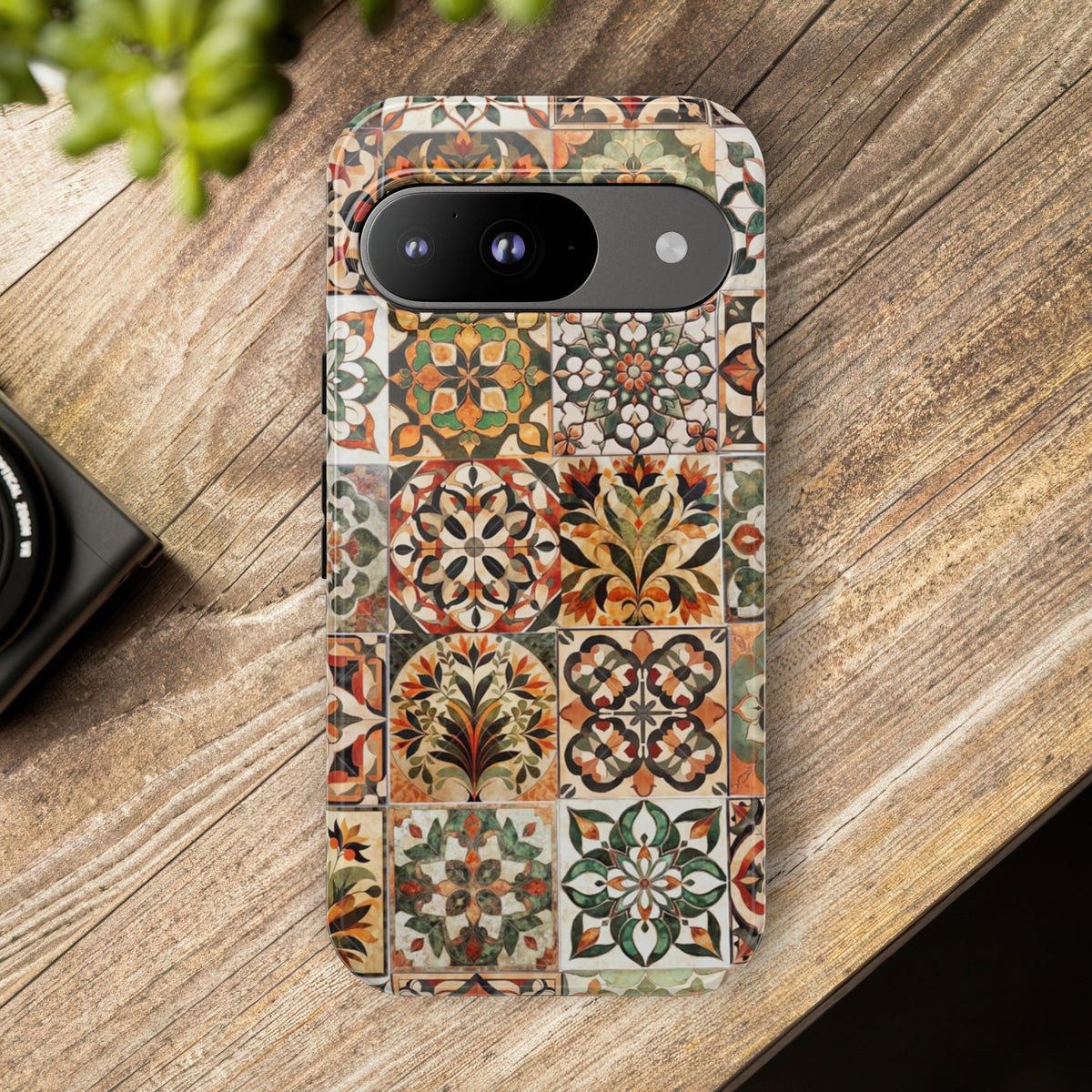 Vintage Mosaic Tile Graphic Tough Phone Cases