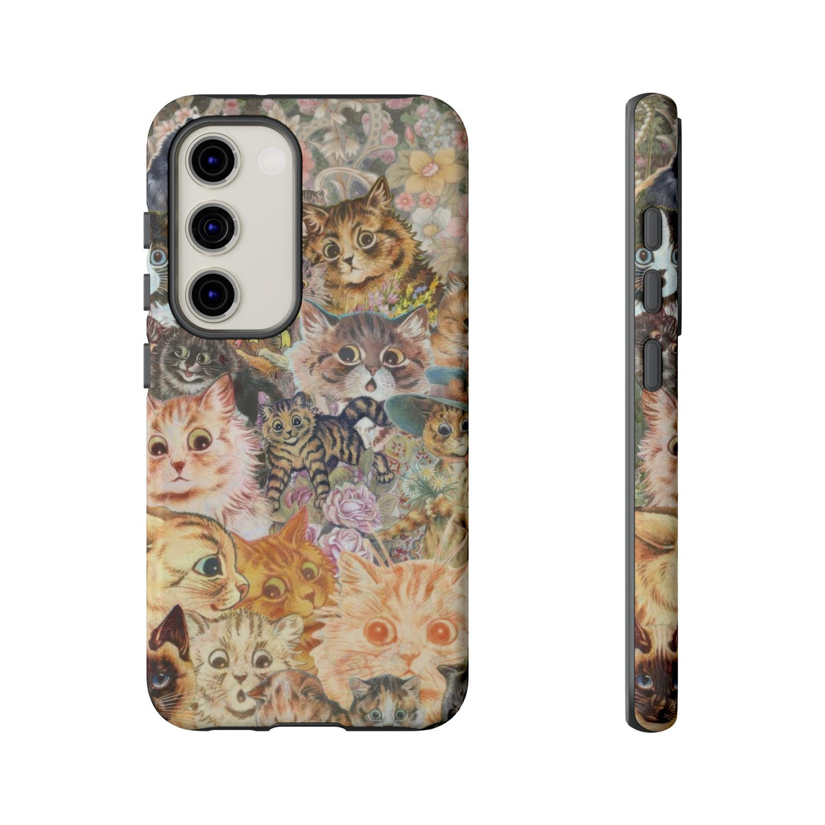 Aesthetic Cats Case - Vintage Kitty Graphic Tough Phone Cases