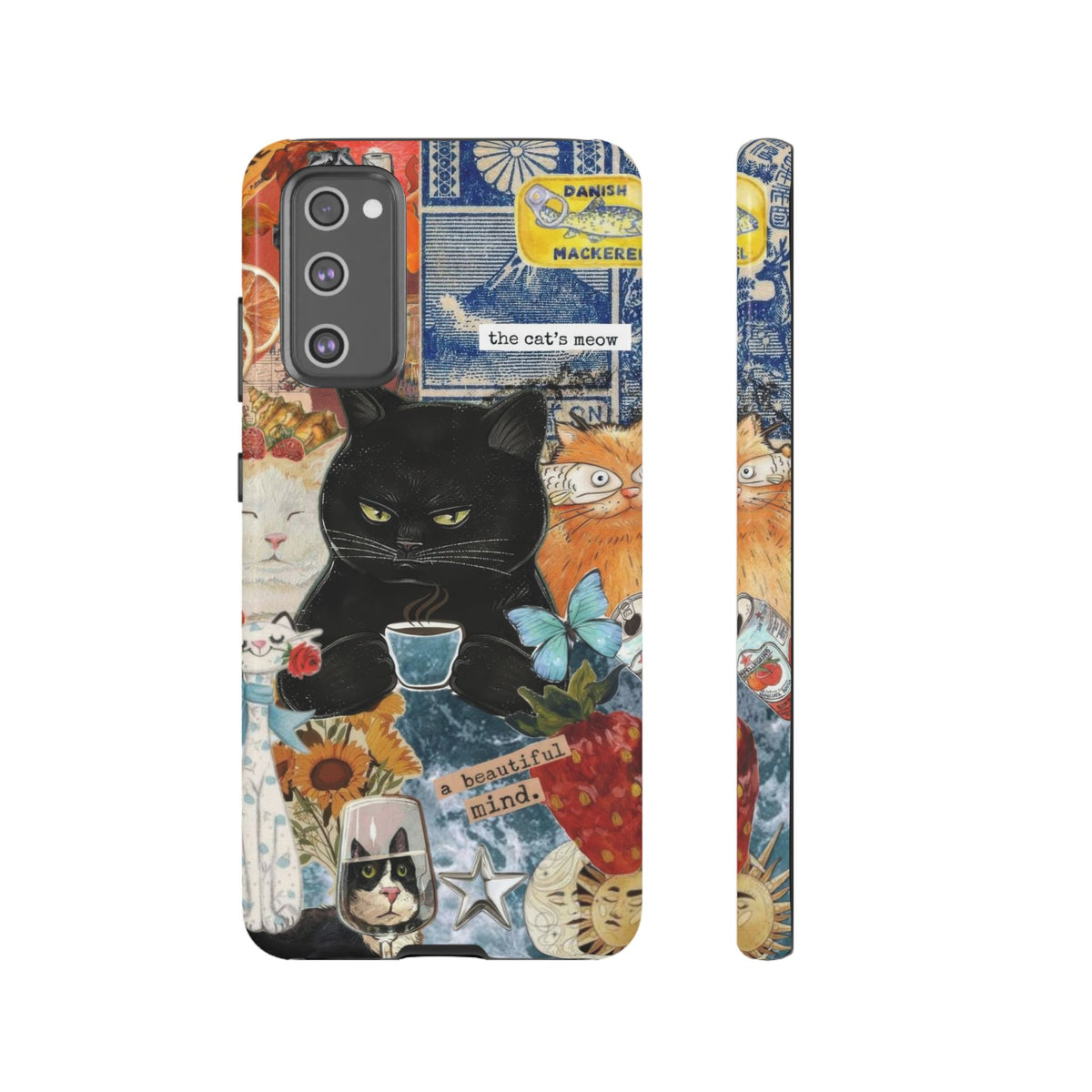 Aesthetic Cats Case - Vintage Kitty Graphic Tough Phone Cases
