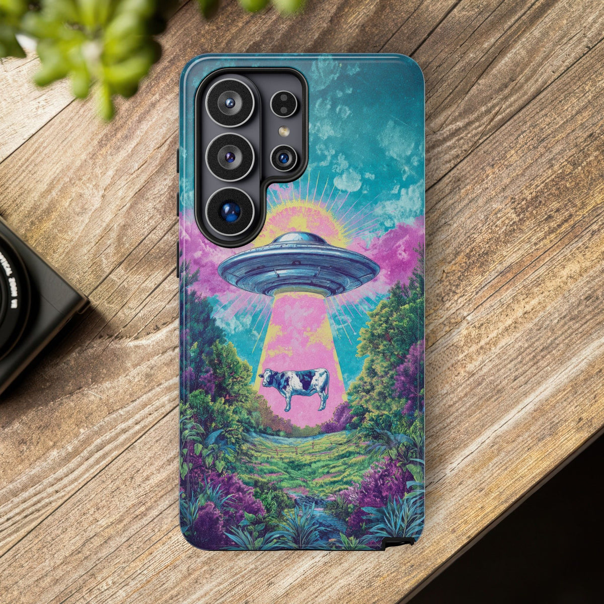 Vintage Alien UFO Graphic Tough Phone Cases