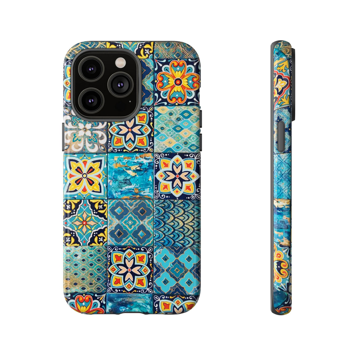 Vintage Mosaic Tile Graphic Tough Phone Cases