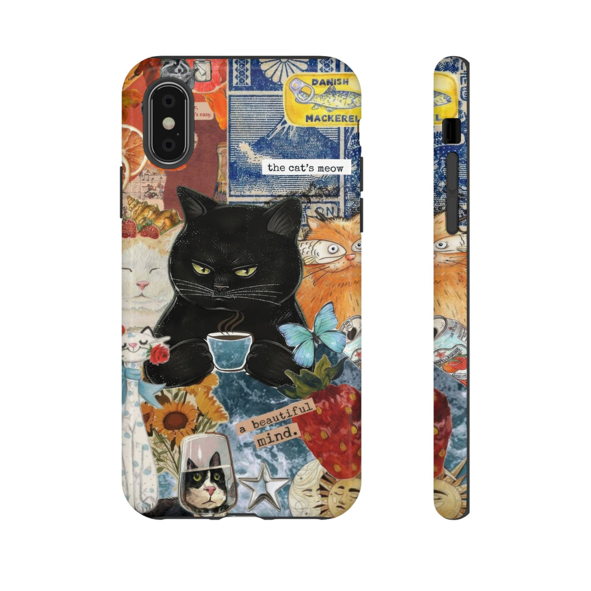Aesthetic Cats Case - Vintage Kitty Graphic Tough Phone Cases