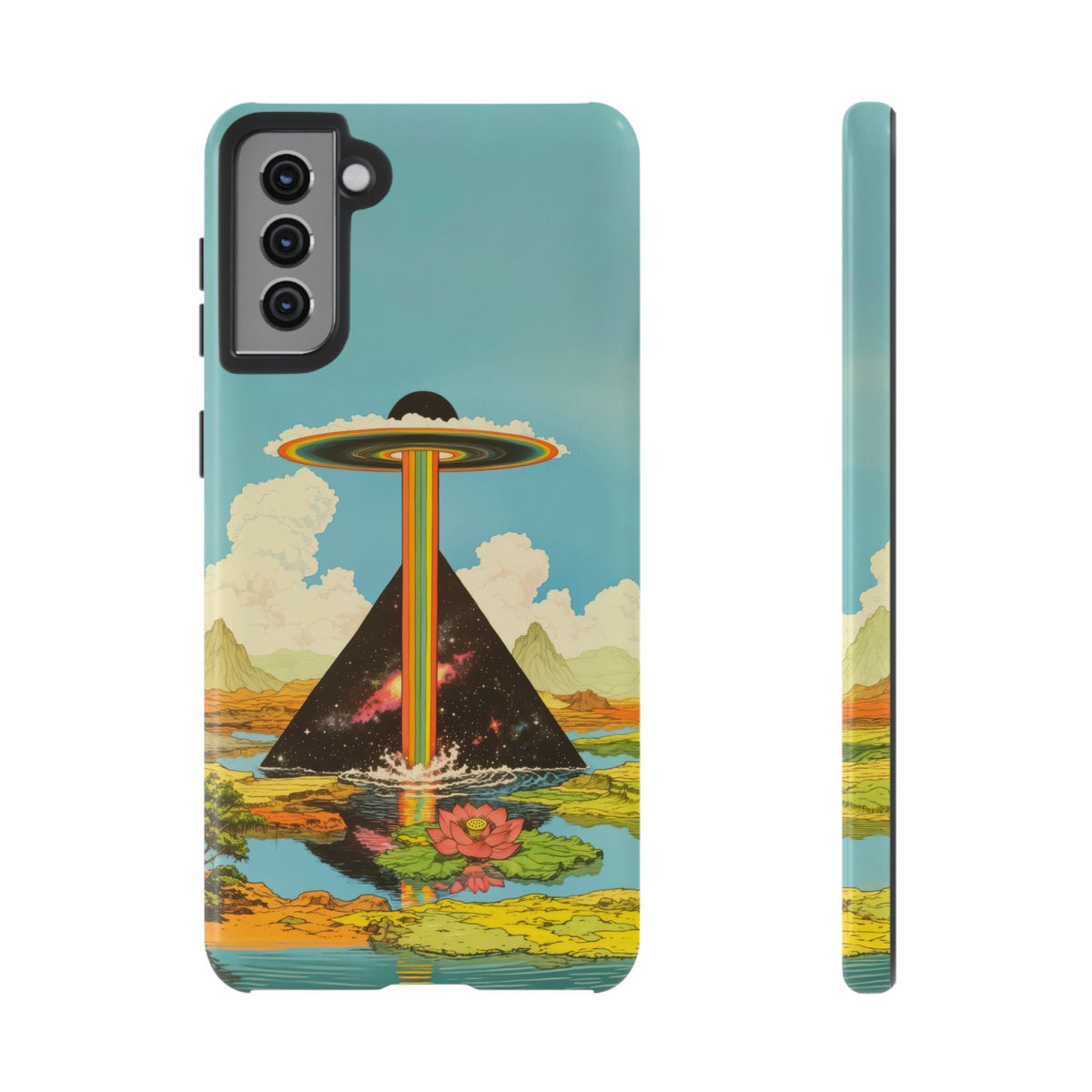 Vintage Alien UFO Graphic Tough Phone Cases
