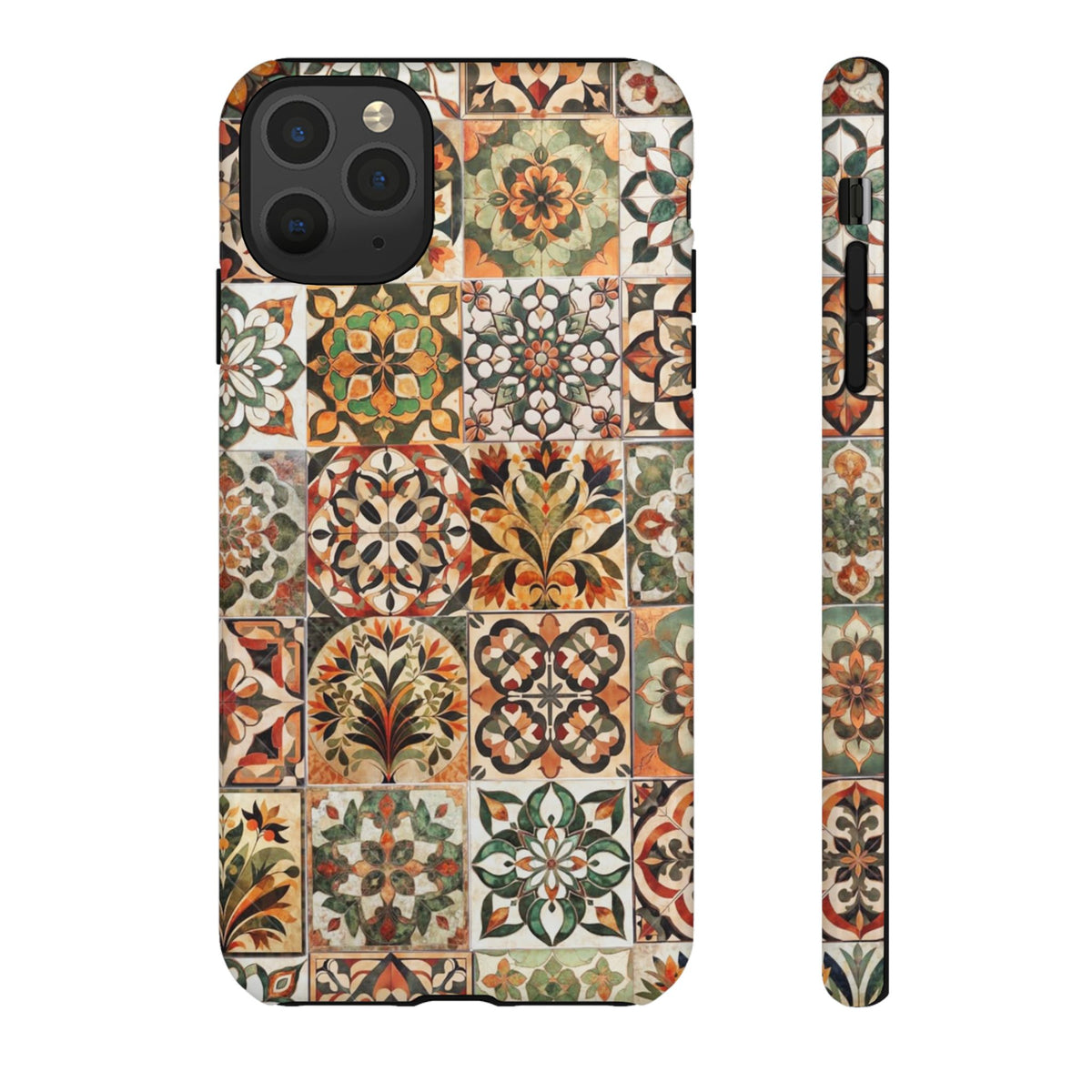 Vintage Mosaic Tile Graphic Tough Phone Cases