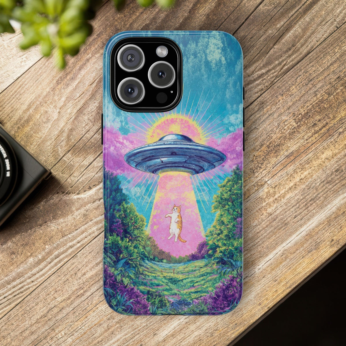 Vintage Alien UFO Graphic Tough Phone Cases