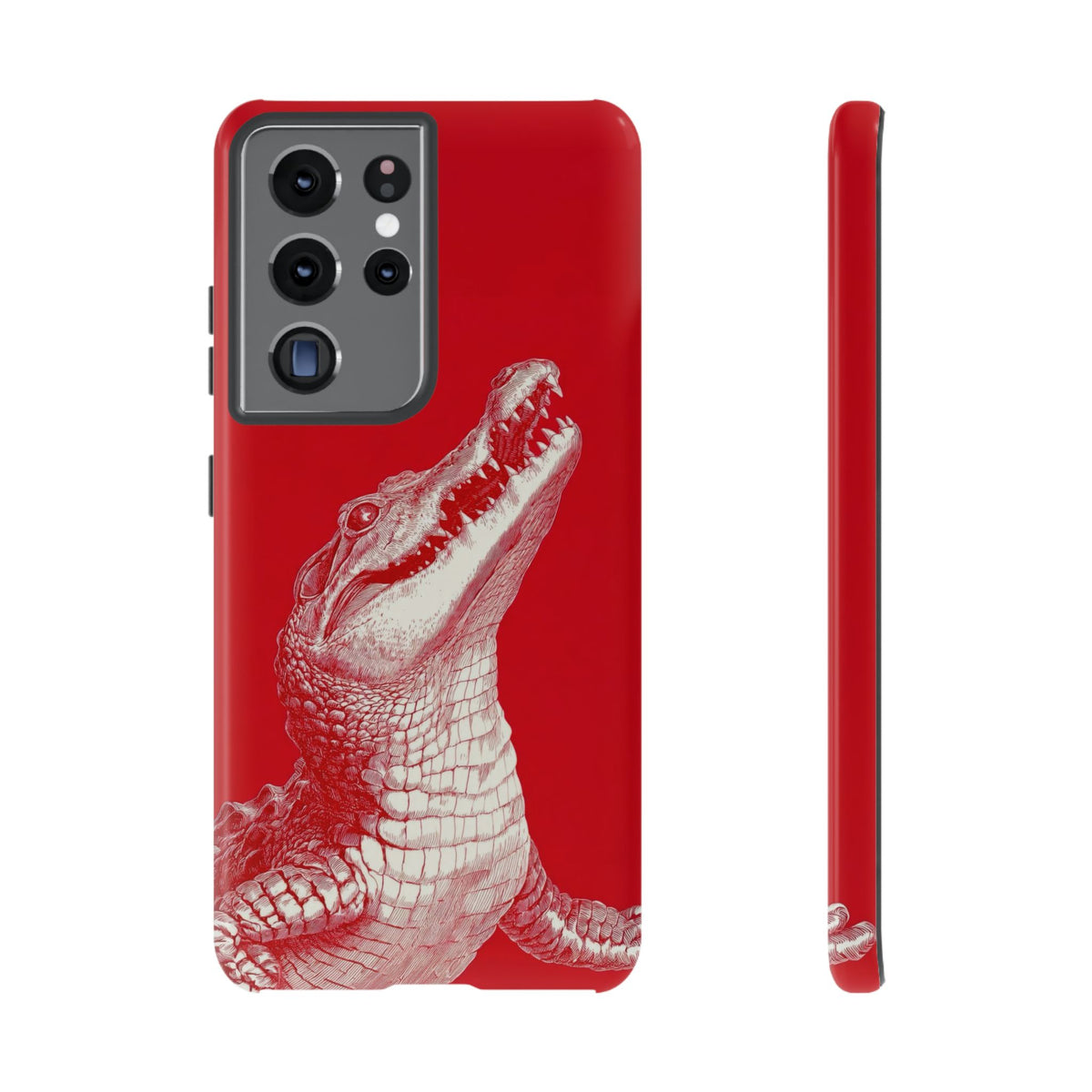 The Crocodile - Etching Style Series Graphic Tough Phone Cases