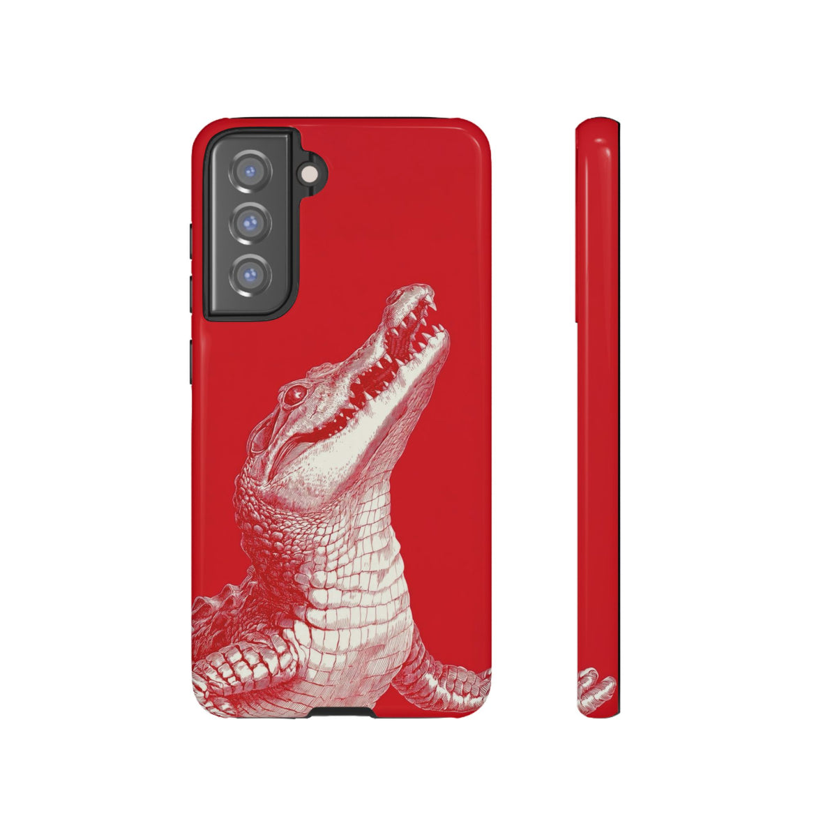 The Crocodile - Etching Style Series Graphic Tough Phone Cases