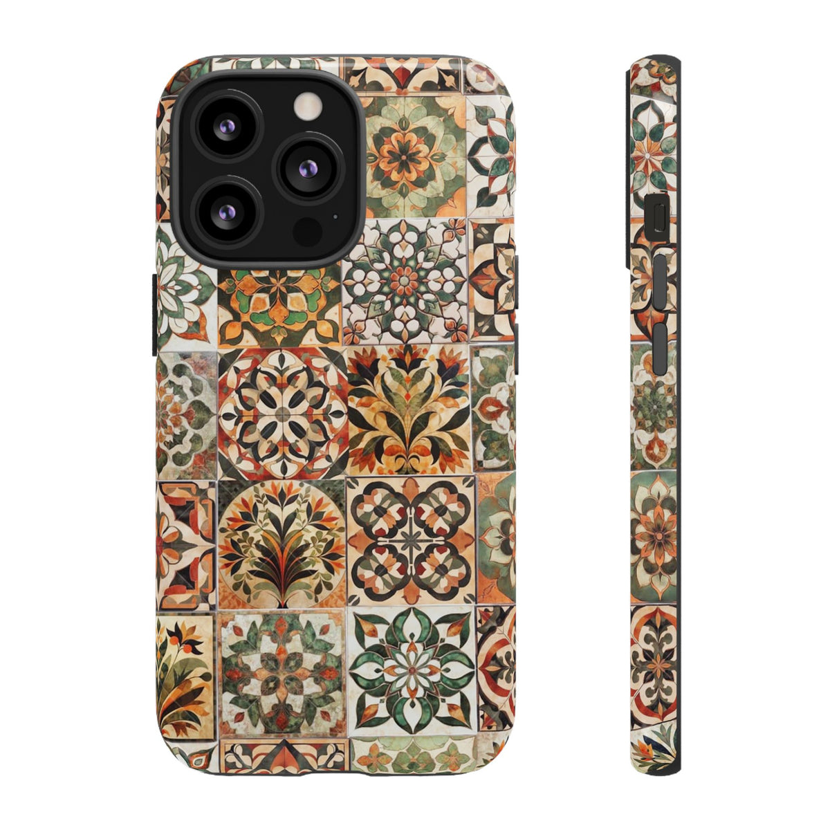 Vintage Mosaic Tile Graphic Tough Phone Cases