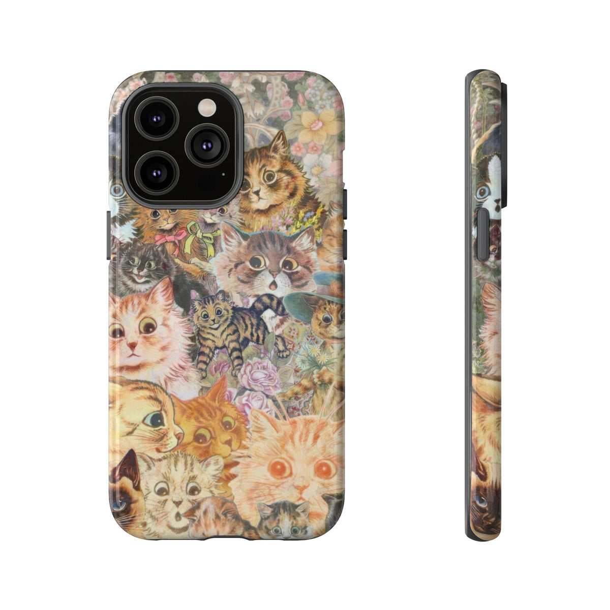 Aesthetic Cats Case - Vintage Kitty Graphic Tough Phone Cases