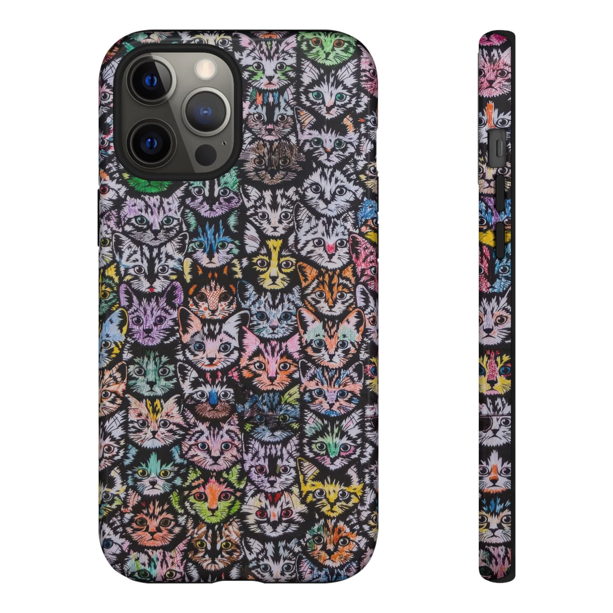 Aesthetic Cats Case - Vintage Kitty Graphic Tough Phone Cases