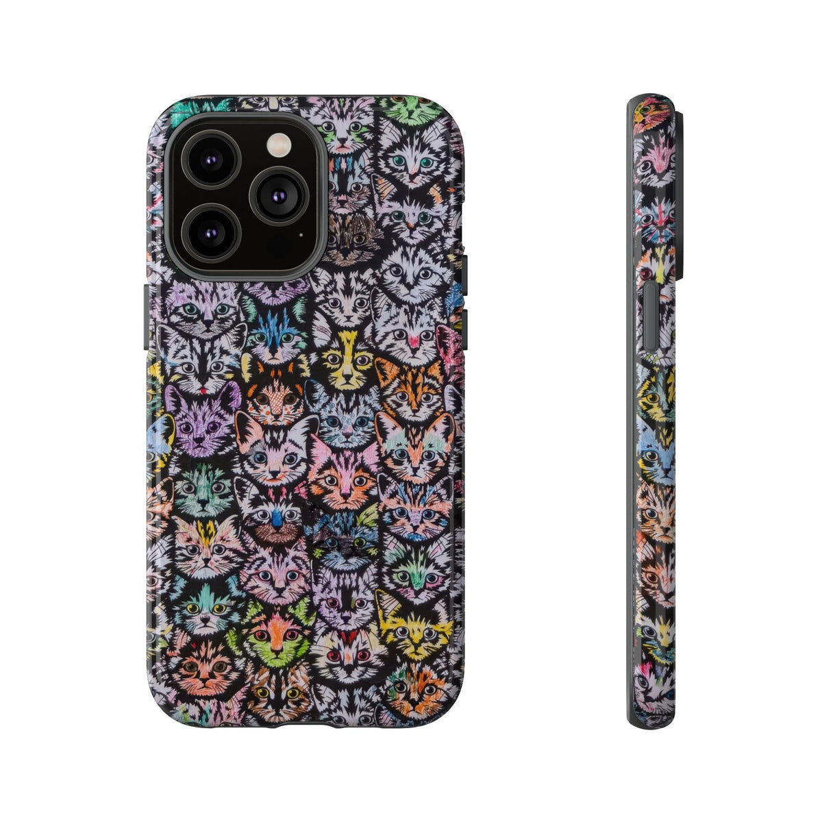 Aesthetic Cats Case - Vintage Kitty Graphic Tough Phone Cases