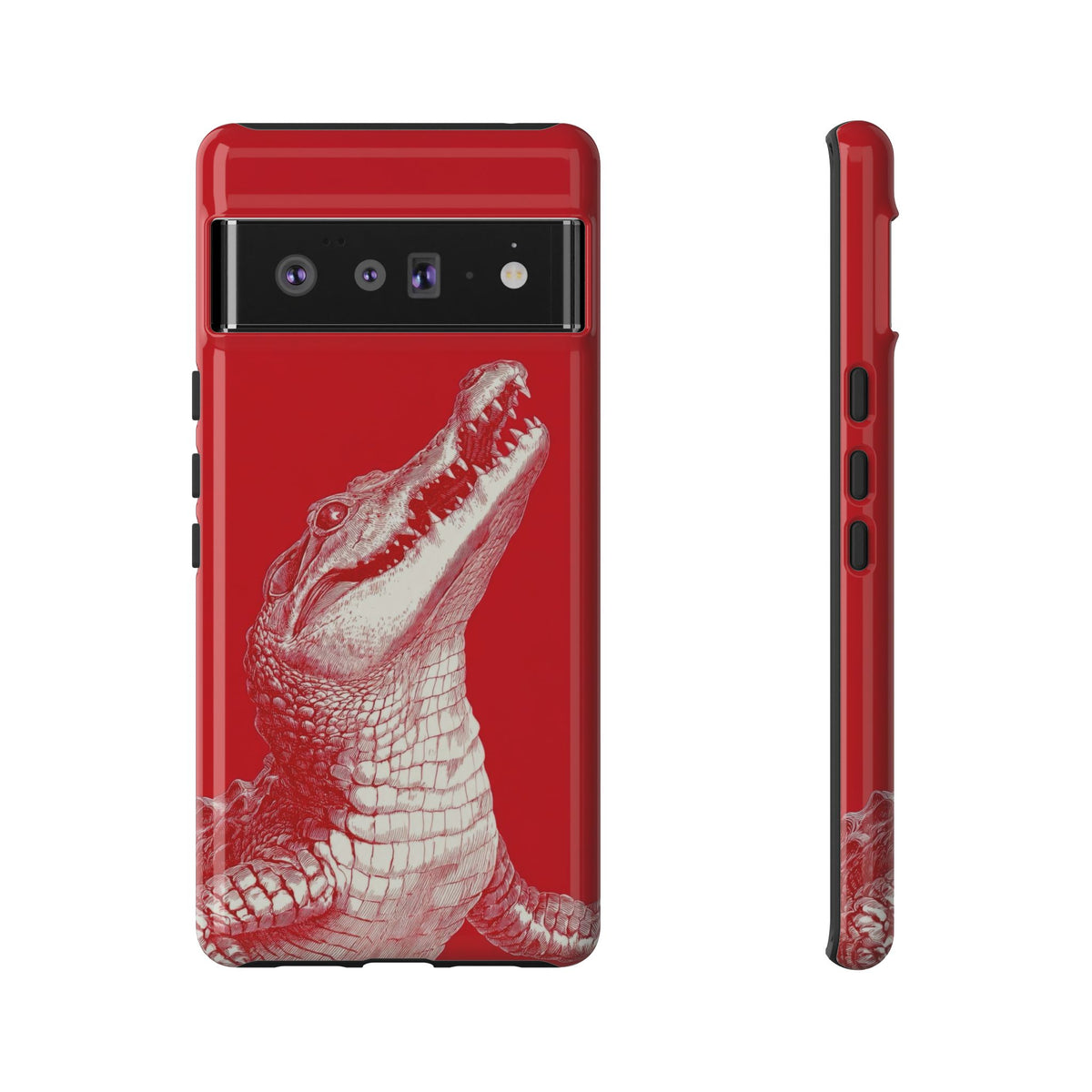 The Crocodile - Etching Style Series Graphic Tough Phone Cases