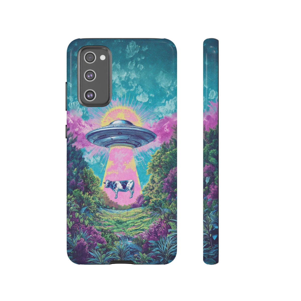 Vintage Alien UFO Graphic Tough Phone Cases