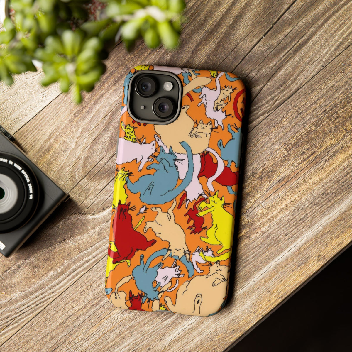 Aesthetic Cats Case - Vintage Kitty Graphic Tough Phone Cases