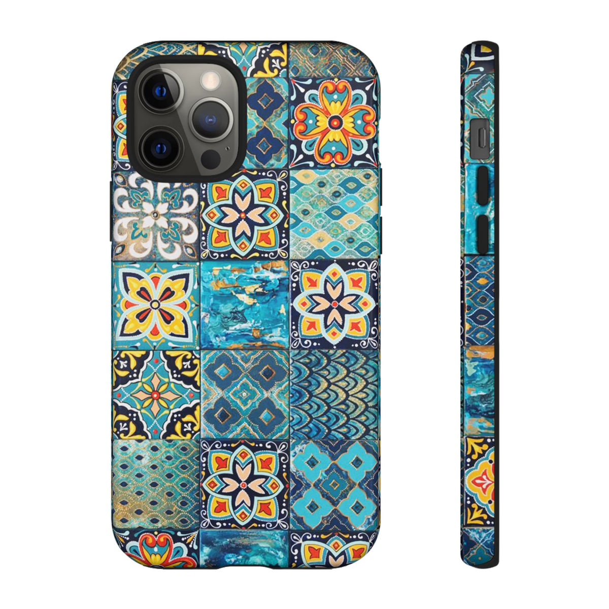 Vintage Mosaic Tile Graphic Tough Phone Cases