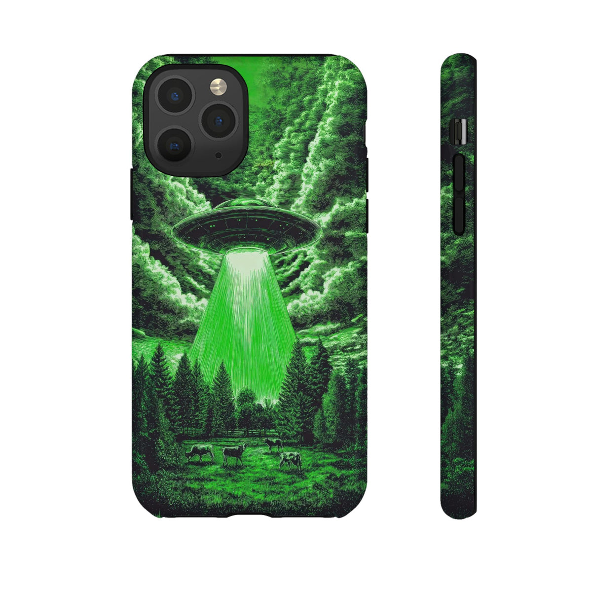 Vintage Alien UFO Graphic Tough Phone Cases