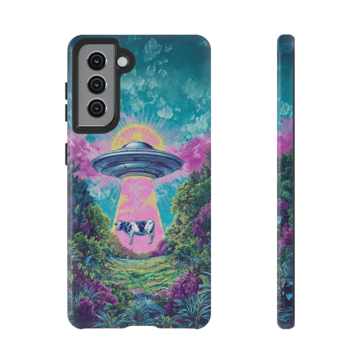 Vintage Alien UFO Graphic Tough Phone Cases
