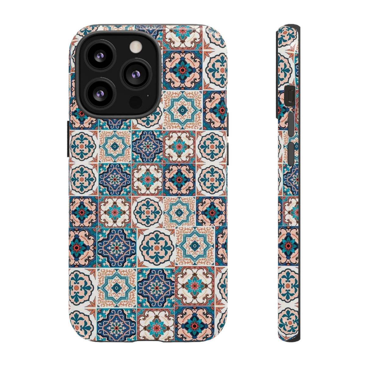 Vintage Mosaic Tile Graphic Tough Phone Cases