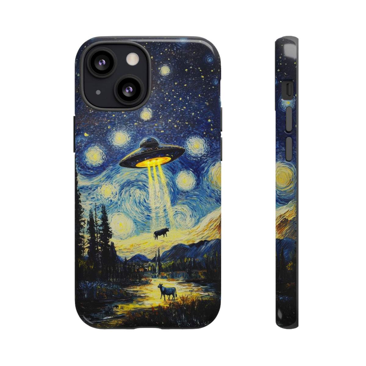 Vintage Alien UFO Graphic Tough Phone Cases