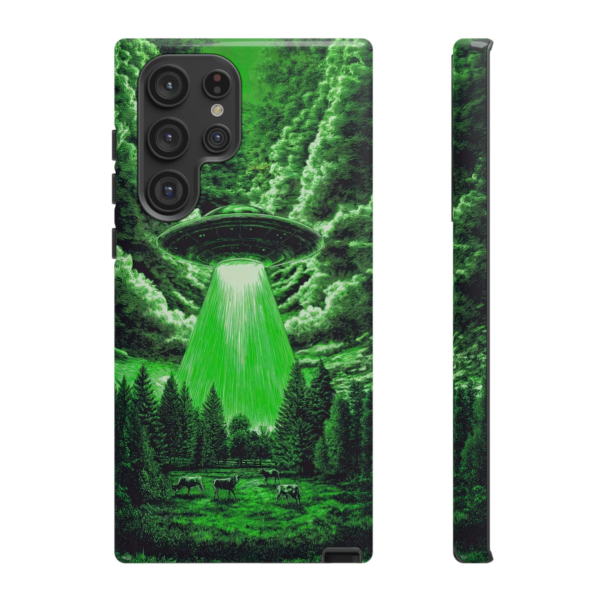 Vintage Alien UFO Graphic Tough Phone Cases