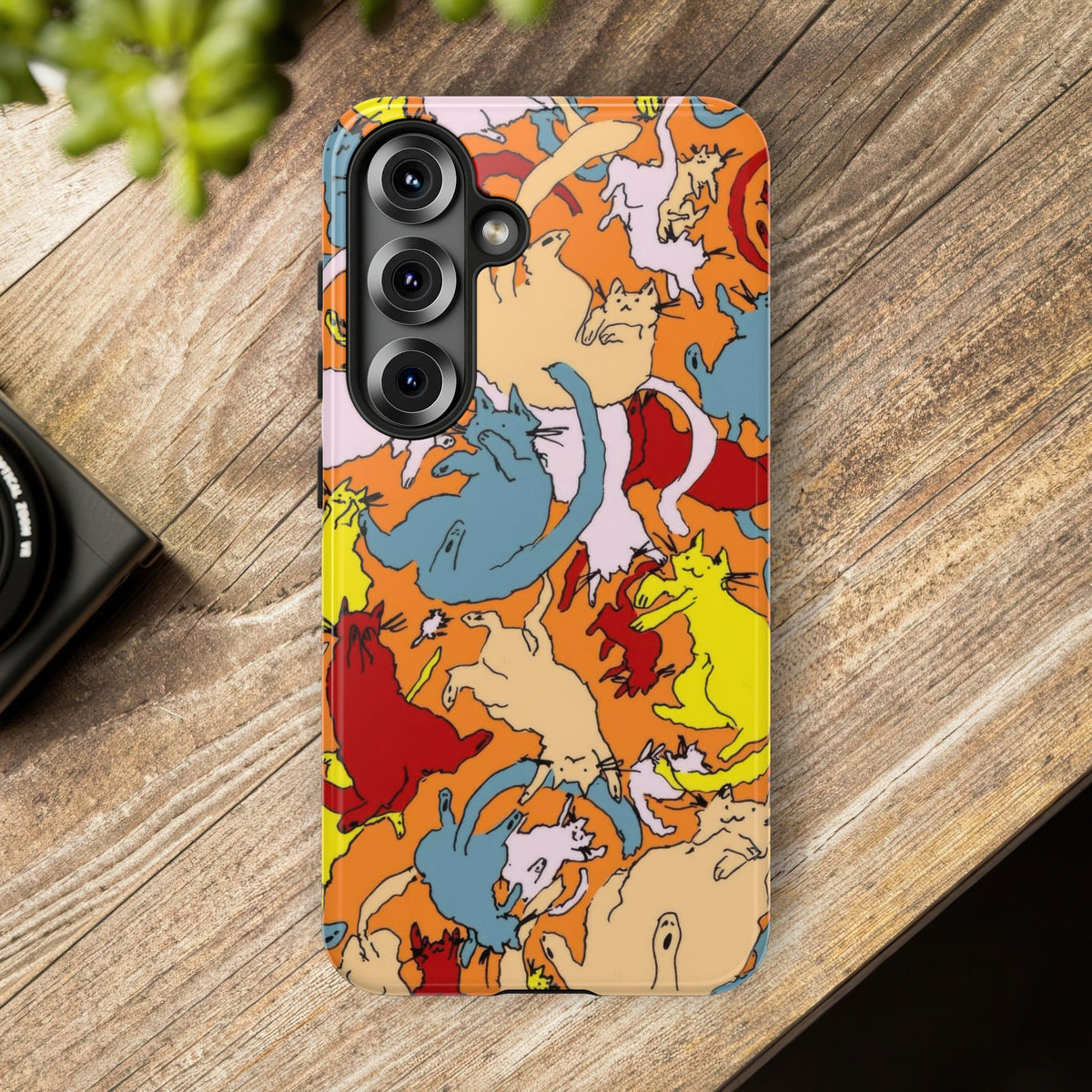 Aesthetic Cats Case - Vintage Kitty Graphic Tough Phone Cases