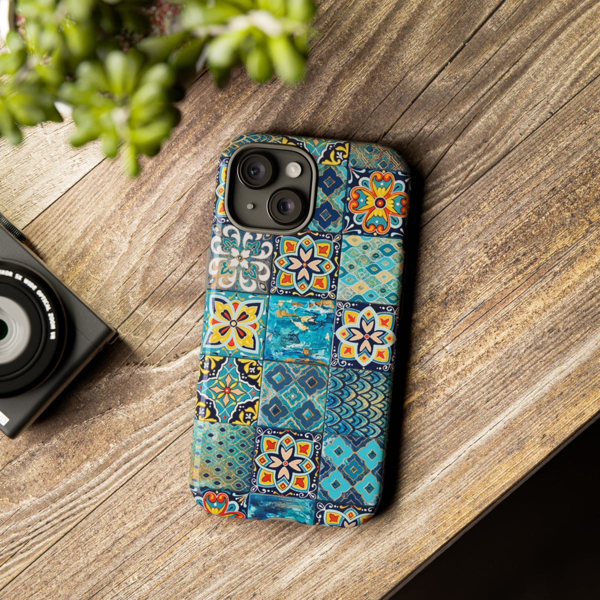 Vintage Mosaic Tile Graphic Tough Phone Cases
