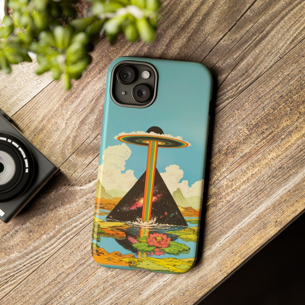 Vintage Alien UFO Graphic Tough Phone Cases