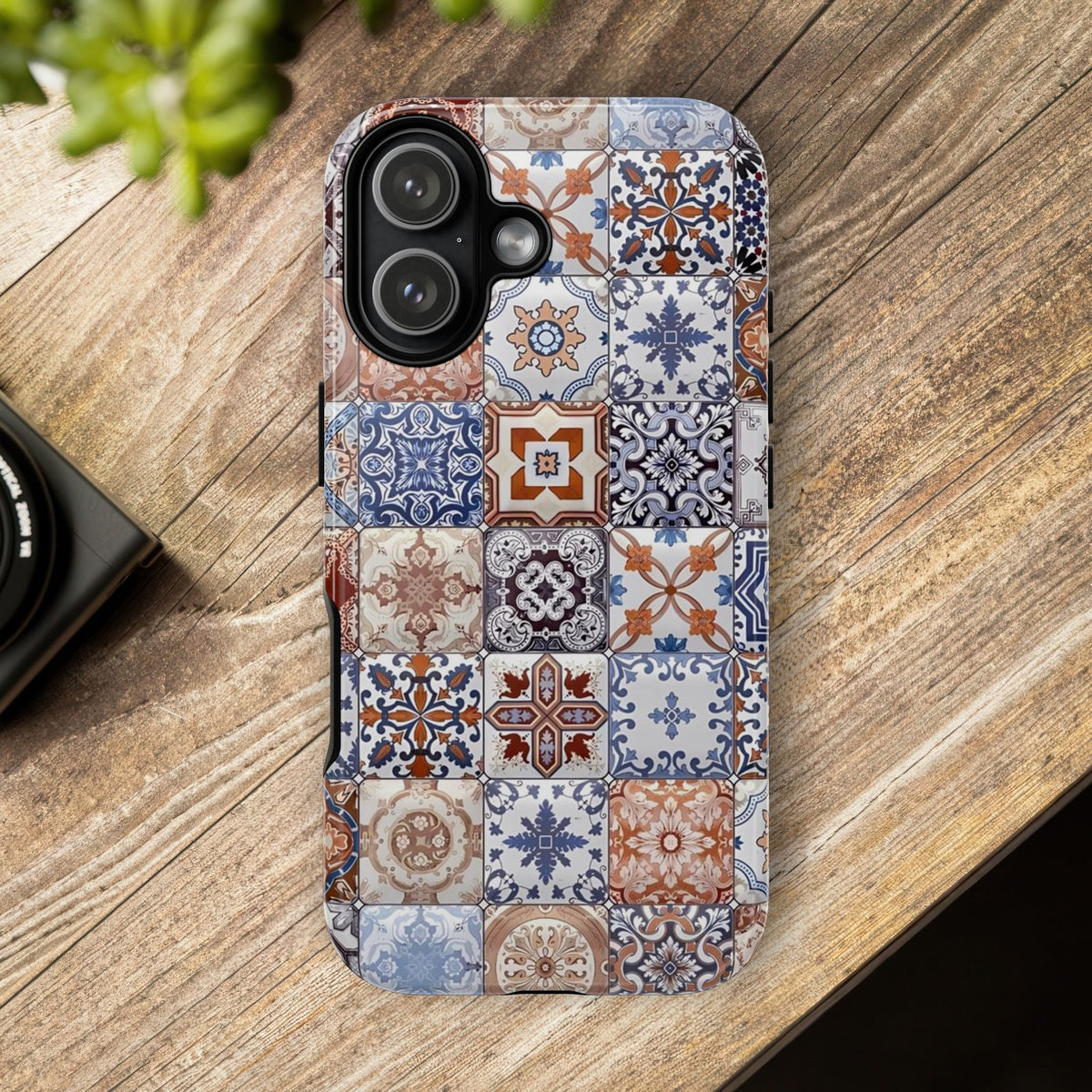Vintage Mosaic Tile Graphic Tough Phone Cases