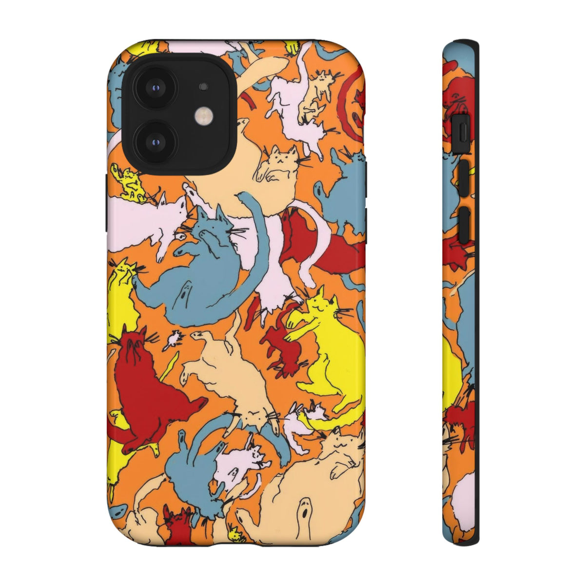 Aesthetic Cats Case - Vintage Kitty Graphic Tough Phone Cases