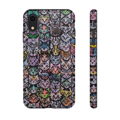 Aesthetic Cats Case - Vintage Kitty Graphic Tough Phone Cases